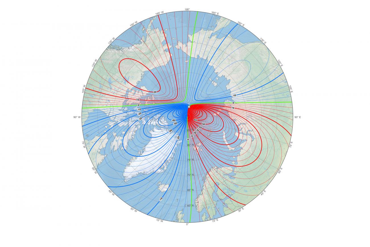 magnetic north pole