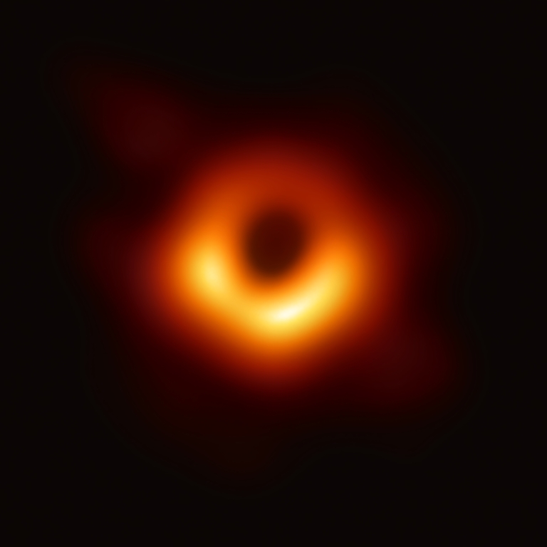 The image showinging the core of a massive blackhole